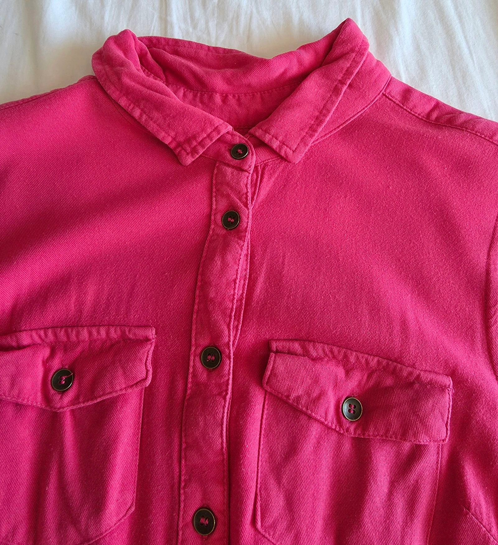 Robe chemise magenta M 38 Deeluxe robe curta rosa fúsia fluida – photo 7